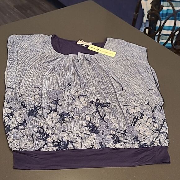 Baishenggt sz XL sleeveless tank with print fabric over-blouse - Picture 5 of 11